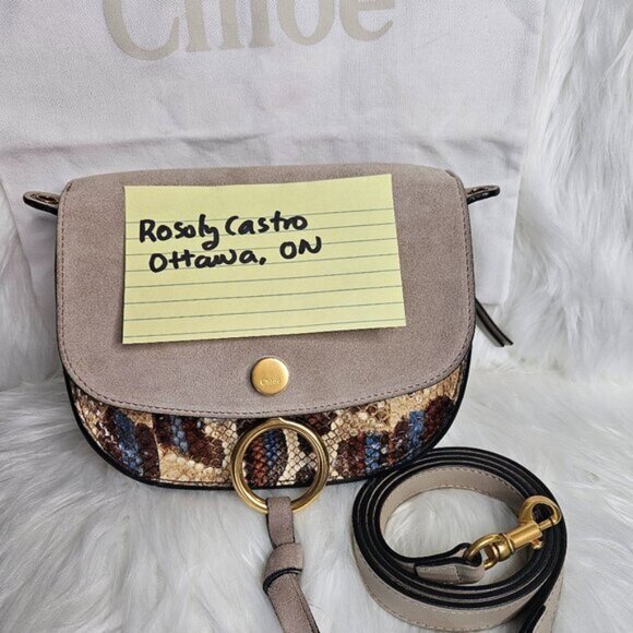 Chloe Handbags - SOLD CHLOE Curtis in Phyton skin Calf Skin leather Authenticated